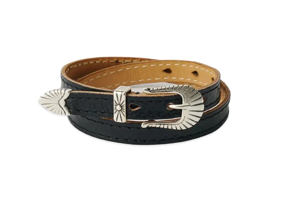 OUR LEGACY Cowboy Wrap Around Leather "Deep Black "