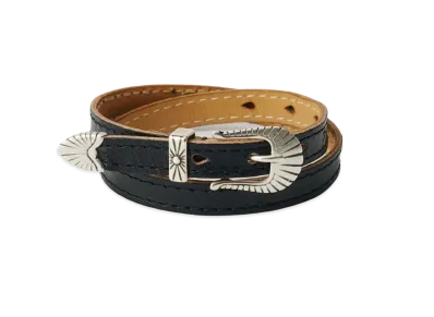 OUR LEGACY Cowboy Wrap Around Leather "Deep Black "