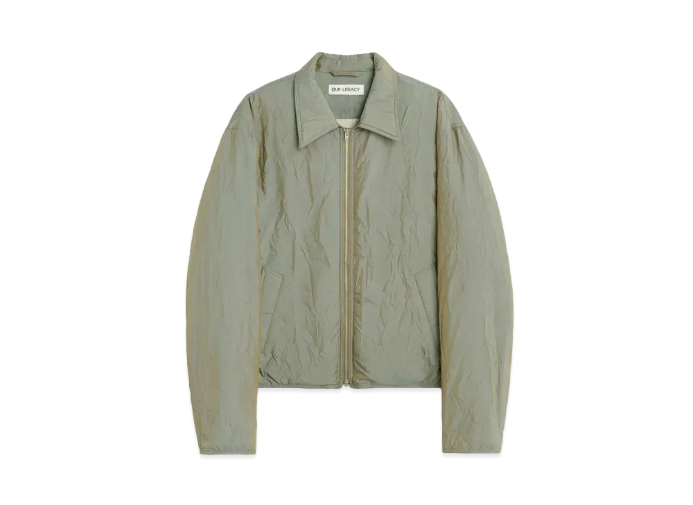 OUR LEGACY Slight Jacket Shining Crinkle Solaro "Olive"