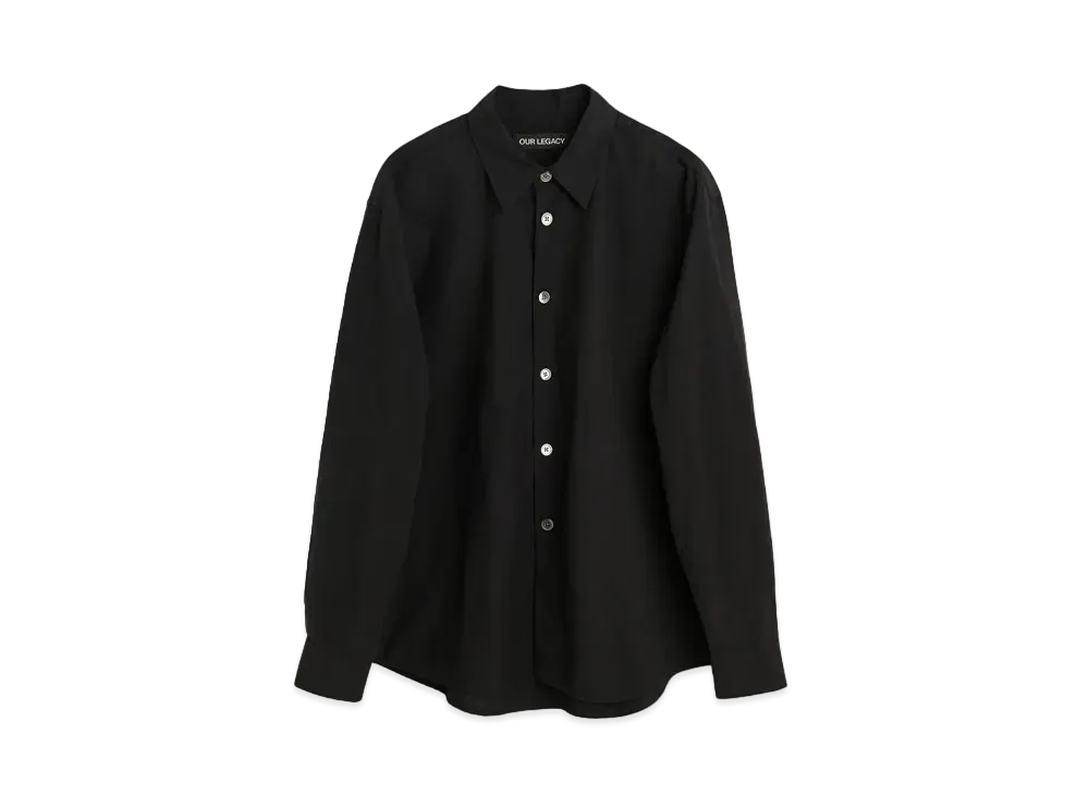 OUR LEGACY Beyond Shirt Liquid Poplin "Black"