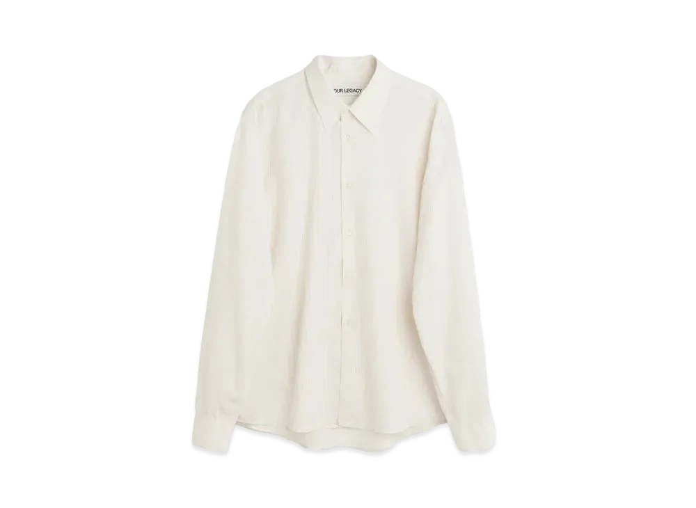 OUR LEGACY Beyond Shirt Stripe Ceremony Viscose "Cream"