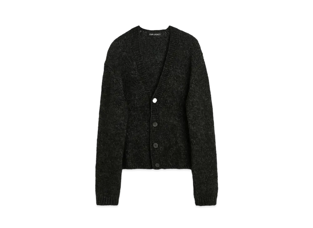 OUR LEGACY Academy Cardigan Pepe Nero Airy Alpaca "Black" M4243AP