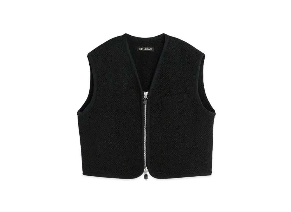 OUR LEGACY Top Vest Evening Boucle Wool "Black" M4241TE