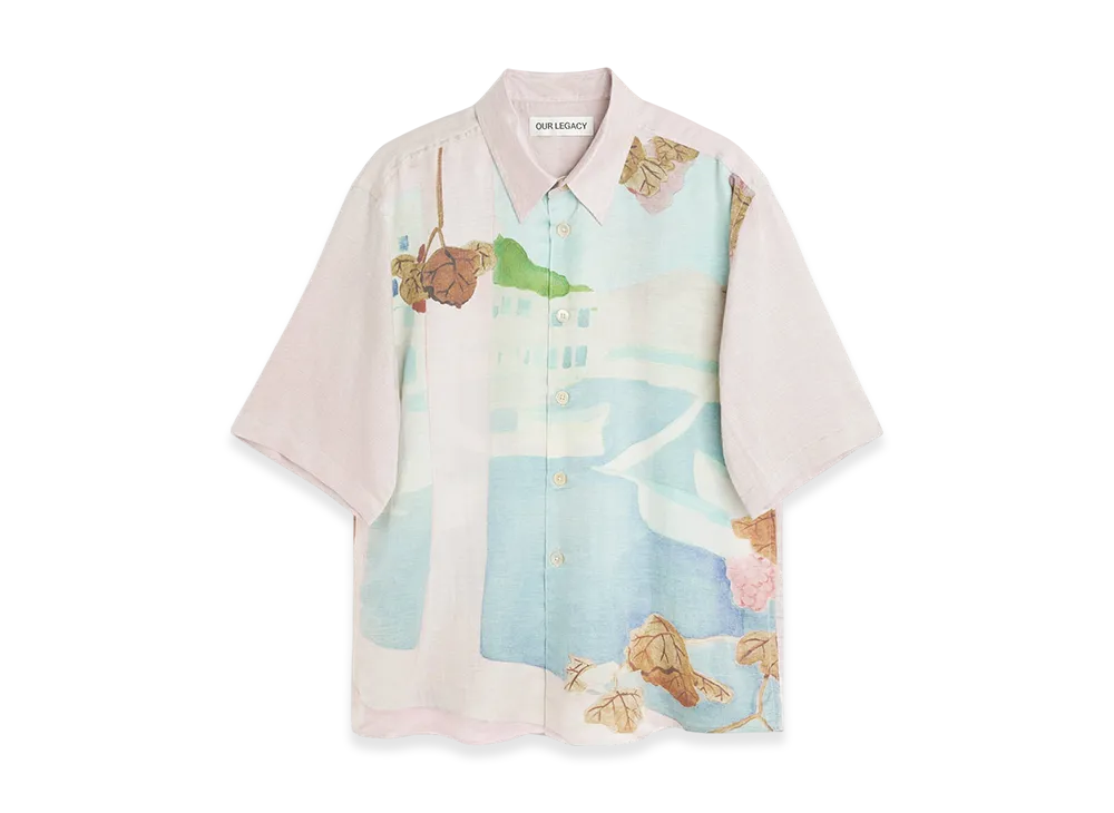 OUR LEGACY Beyond Shirt Shortsleeve "Marina Vista Print Cotton Silk"