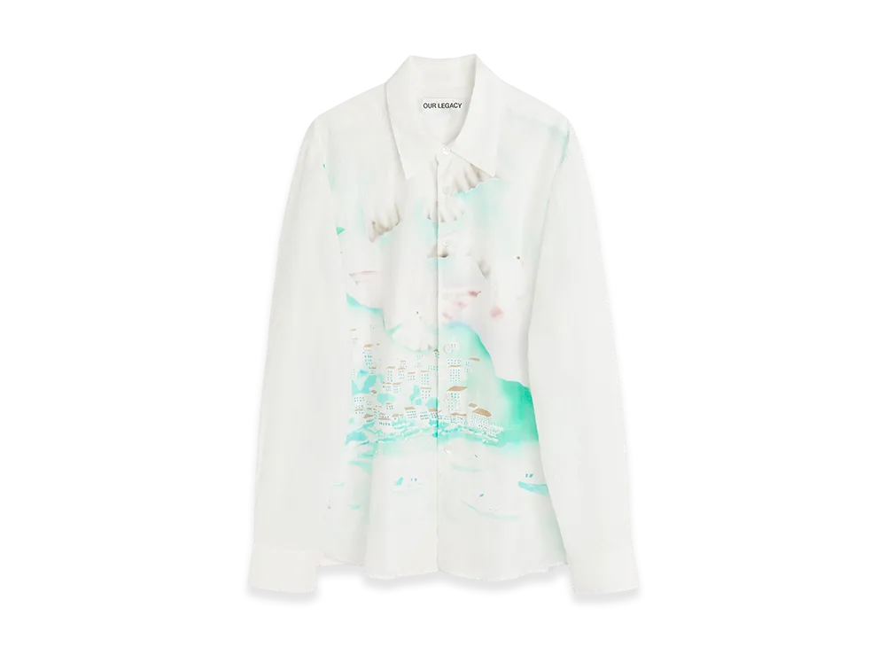 OUR LEGACY Adorn Shirt "Sea View Print Cotton Silk"