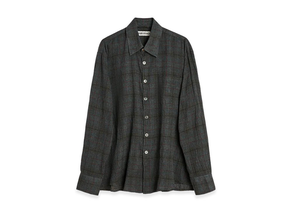 OUR LEGACY Above Shirt "Bazaar Check Breeze Weave"