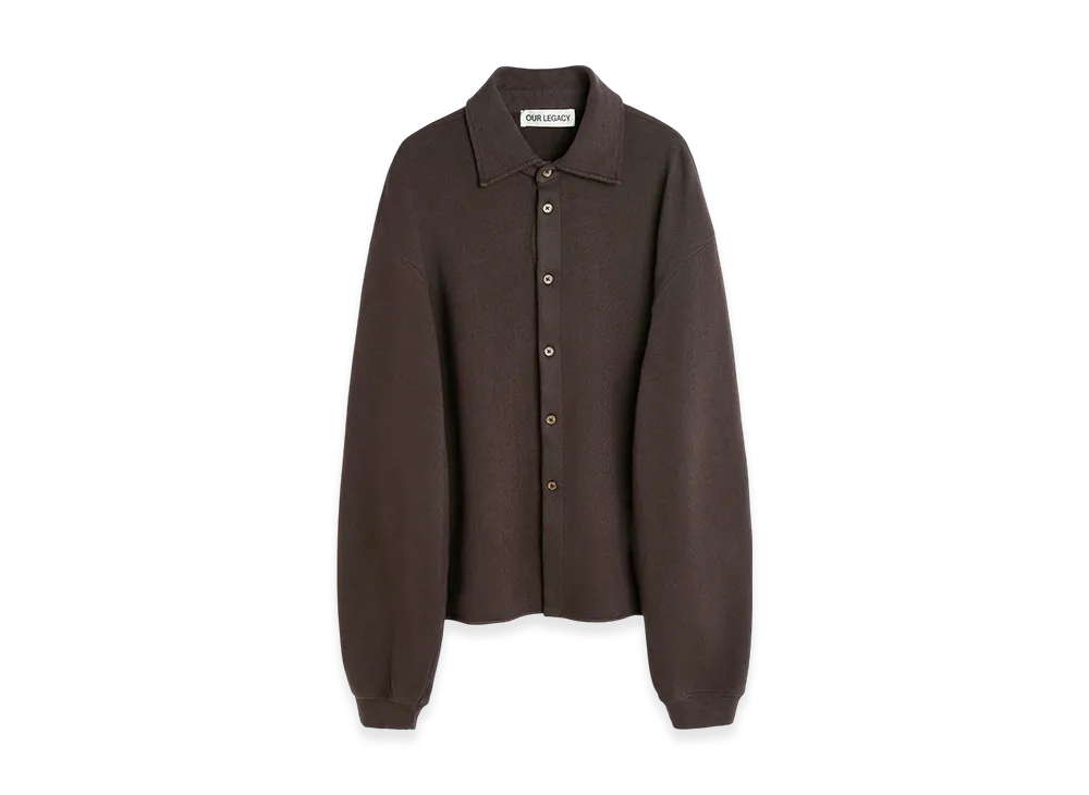 OUR LEGACY Recovery Shirt "Deep Brown Fuzzy Fleece"