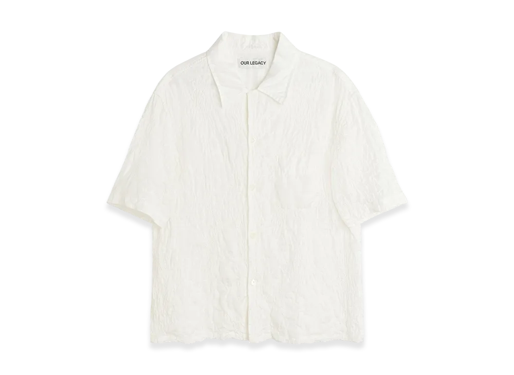 OUR LEGACY Heusen Shirt Shortsleeve "White Flower Embroidery"