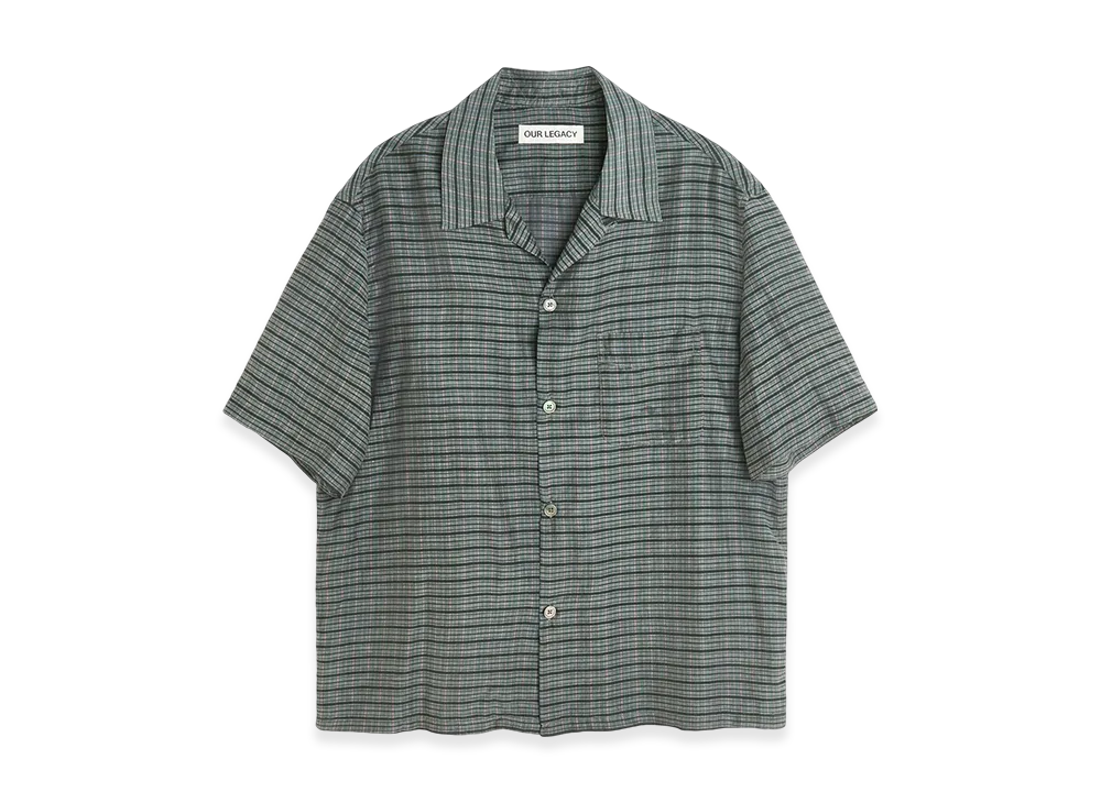 OUR LEGACY Heusen Shirt Shortsleeve "Picnic Check Cotton Silk"
