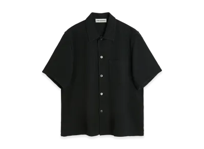 OUR LEGACY Box Shirt Shortsleeve "Black Crochet Weave"
