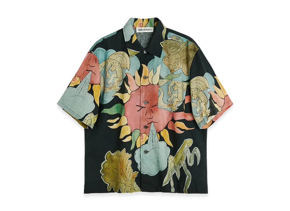 OUR LEGACY Box Shirt Shortsleeve "Solar Power Print"