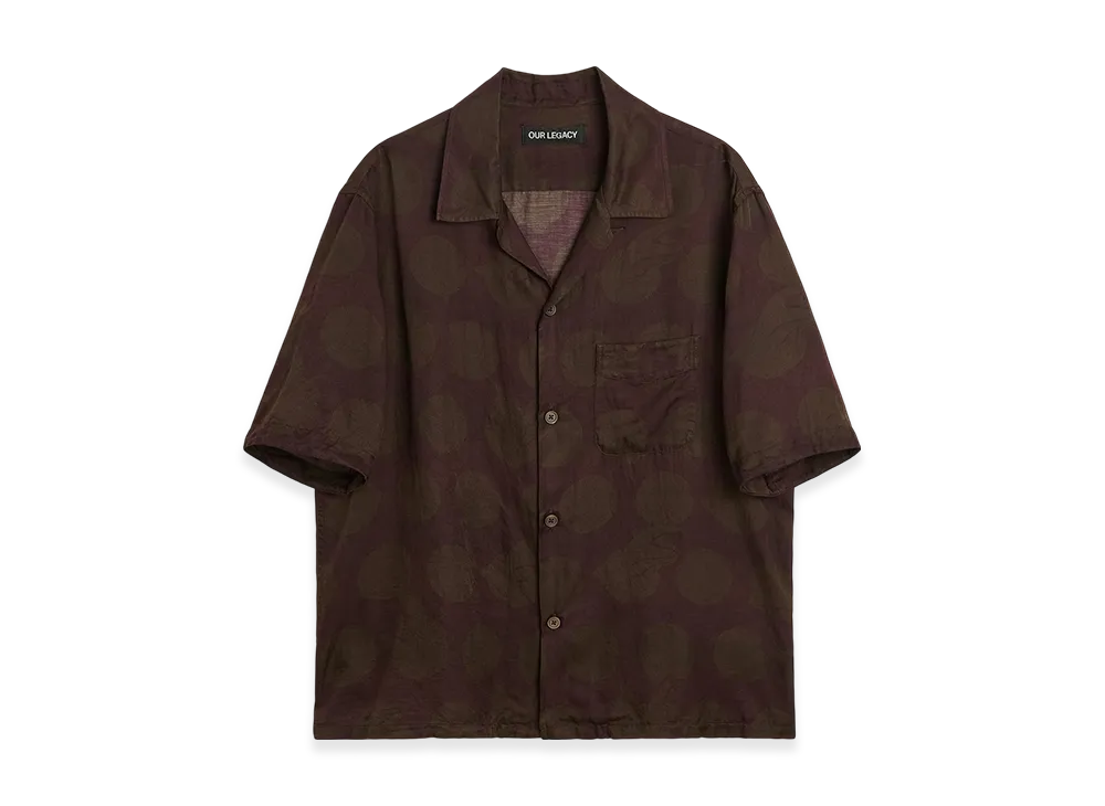 OUR LEGACY Heusen Shirt Shortsleeve "Dotted Print Cotton Silk"