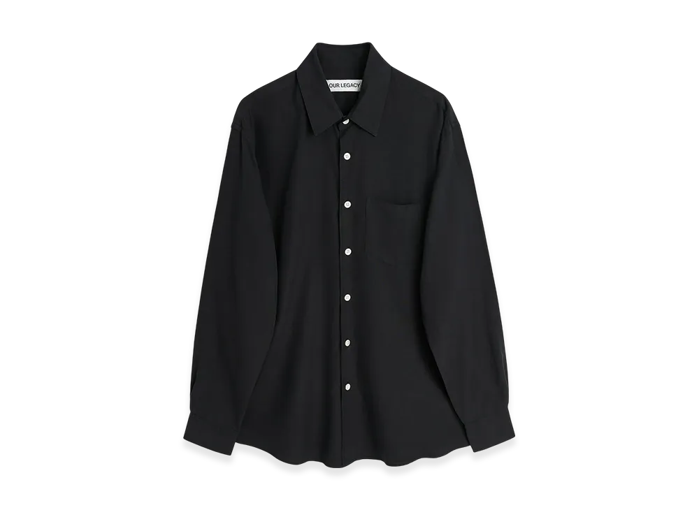 OUR LEGACY Initial Shirt "Black Fine Silk"