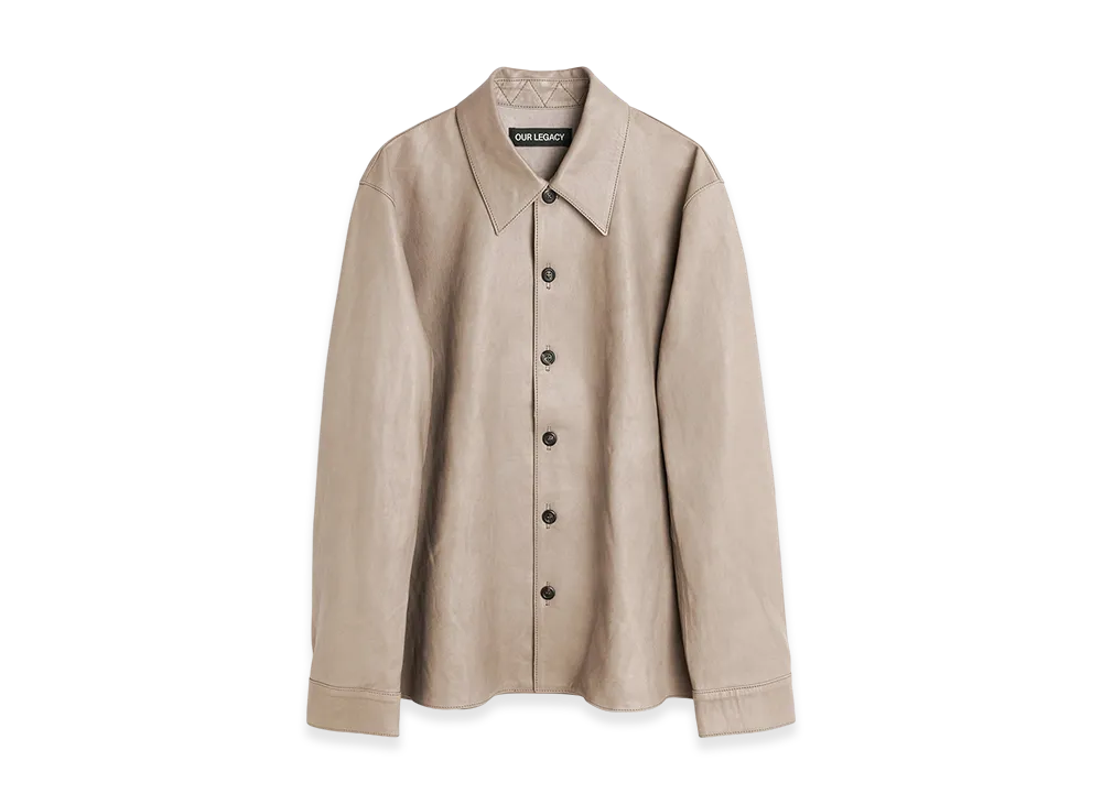 OUR LEGACY Welding Shirt "70S Grey Velvet Lamb Skin"