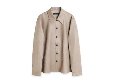 OUR LEGACY Welding Shirt "70S Grey Velvet Lamb Skin"