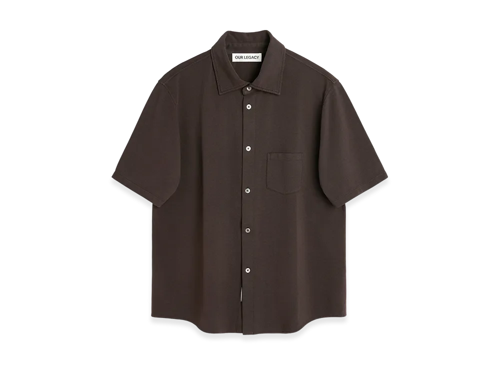 OUR LEGACY Analog Shirt "Deep Brown Super Mall Piquet"
