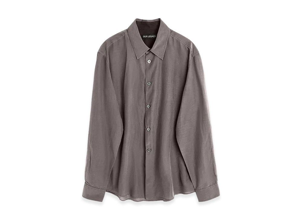 OUR LEGACY Beyond Shirt "Charcoal Bordeaux Cotton Silk"