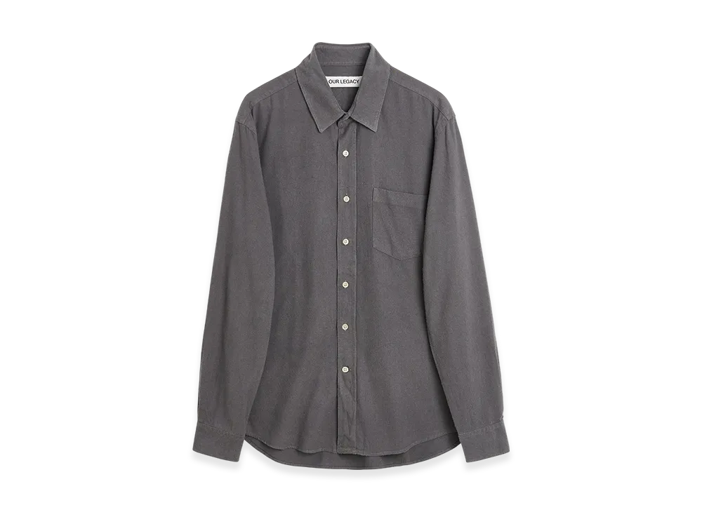 OUR LEGACY Classic Shirt "Anthracite Grey Silk Noil"