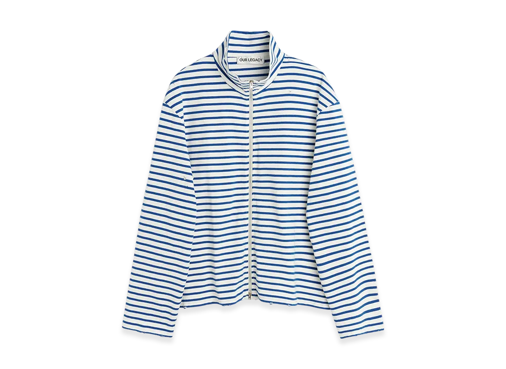 【OUR LEGACY】シュランケン フルジップ ポロ Stripe スウェット OUR LEGACY】シュランケン フルジップ ポロ Stripe スウェット