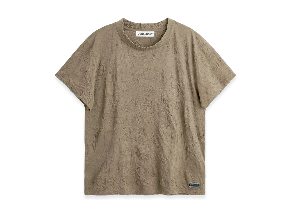 【OUR LEGACY】ブリス Tシャツ オリーブ クリンクル ジャージー OUR LEGACY | BLISS T-SHIRT / OLIVE CRINKELE JERSEY