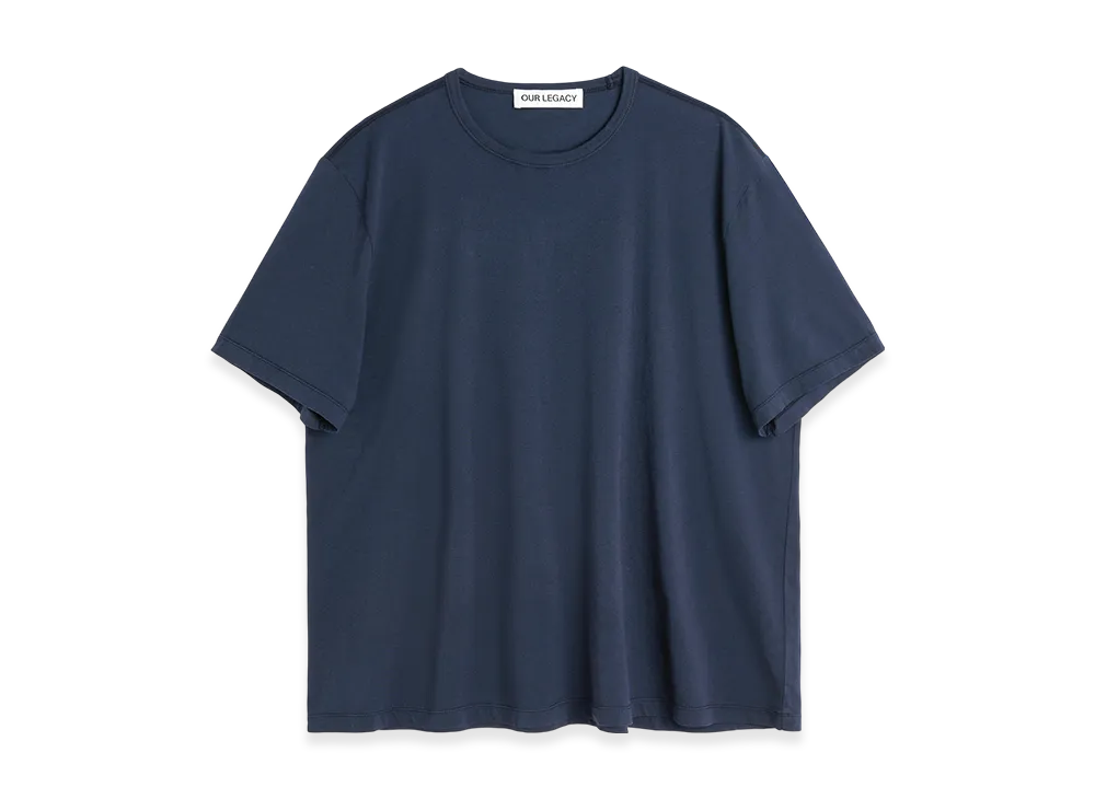 OUR LEGACY New Box T-Shirt "Abyss Blue Clean Jersey"