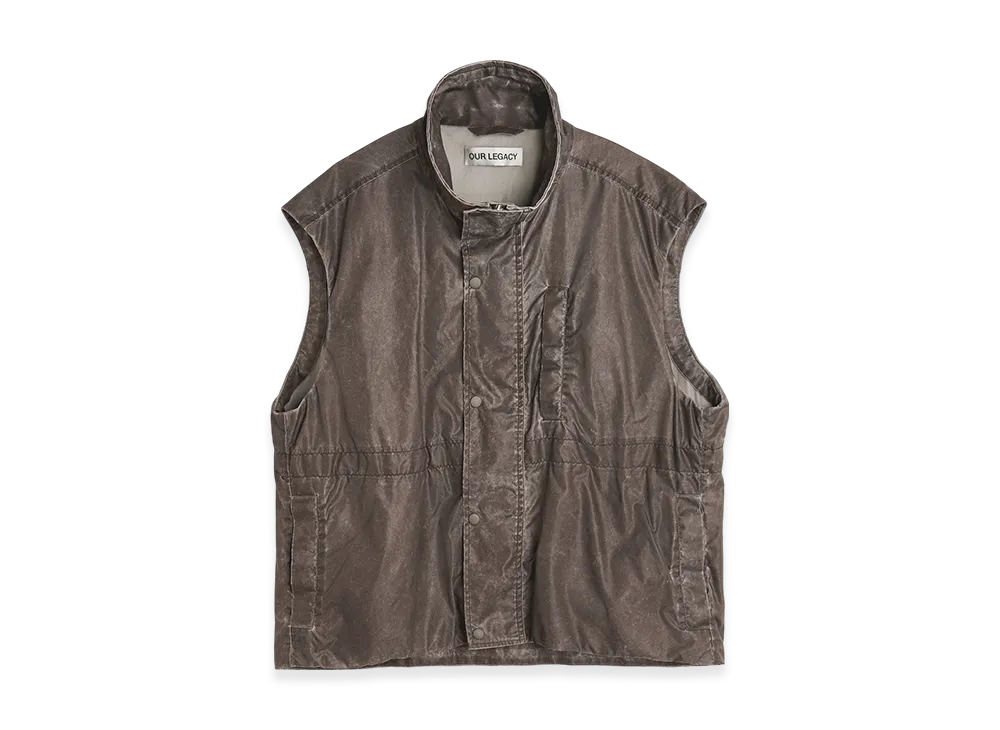 OUR LEGACY Firm Vest "Brown Wash Out Nylon"