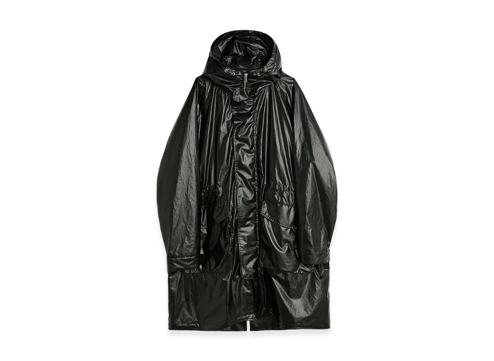 OUR LEGACY Tempesta Parka "Black Rich Pleather Cotton"