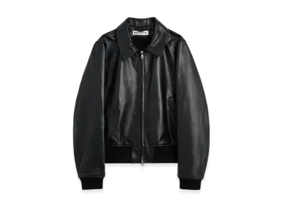 OUR LEGACY Pharos Bomber "Malleable Black Bull Hide"