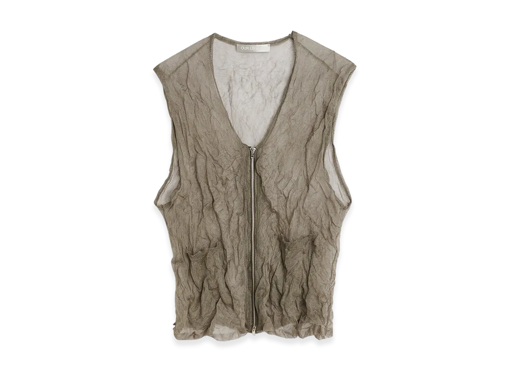 OUR LEGACY Crush Vest "Ash Silk Steel"