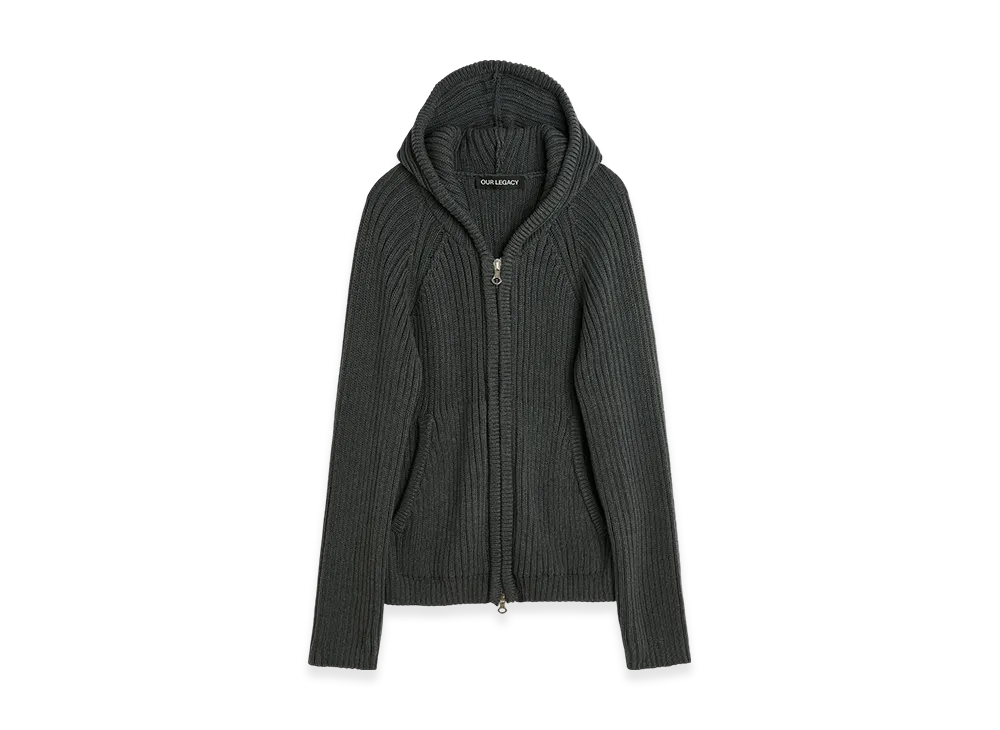 OUR LEGACY Level Hood "Dark Grey Melange Dry Cotton"