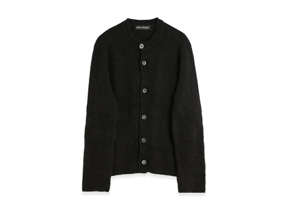 OUR LEGACY Opa Cardigan "Licorice Misty Alpaca"