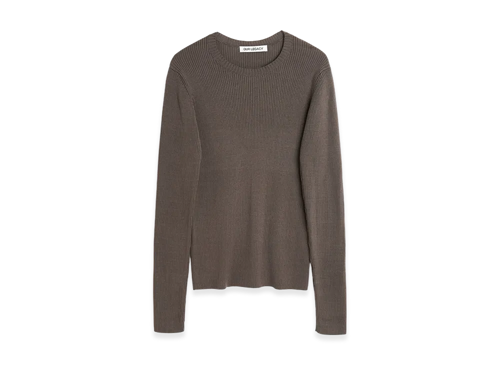 OUR LEGACY Compact Roundneck "Fog Clean Cotton"