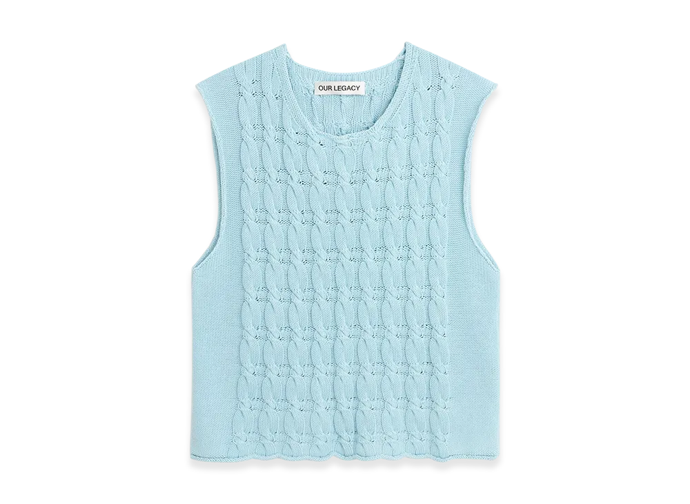OUR LEGACY Pleaser Tank "Natural Dye Sky Dry Cotton"