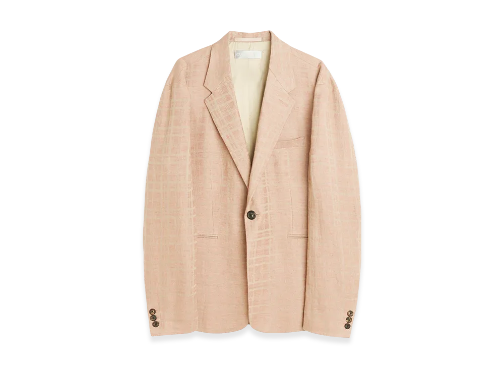 OUR LEGACY Unconstructed Shinjuku Blazer "Hammock Check Crumpled Linen"