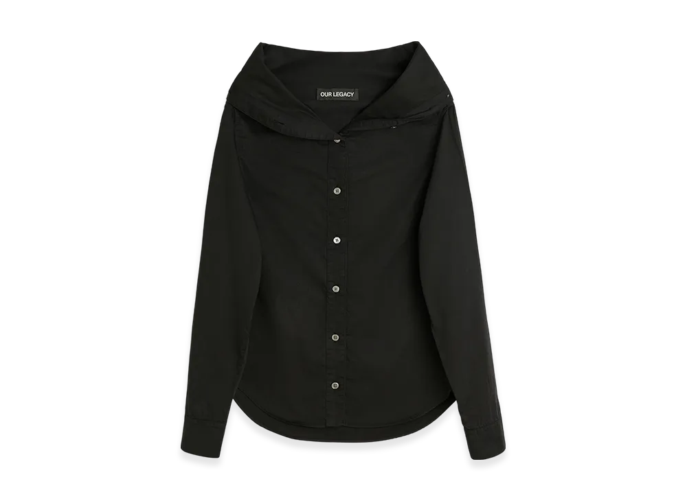 OUR LEGACY Women's Kaonashi Shirt "Black Satin"