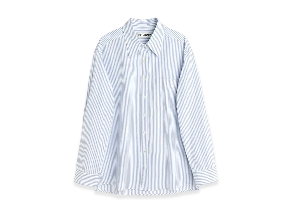 OUR LEGACY Women's Favourite Shirt "Blue Schnabel Stripe"