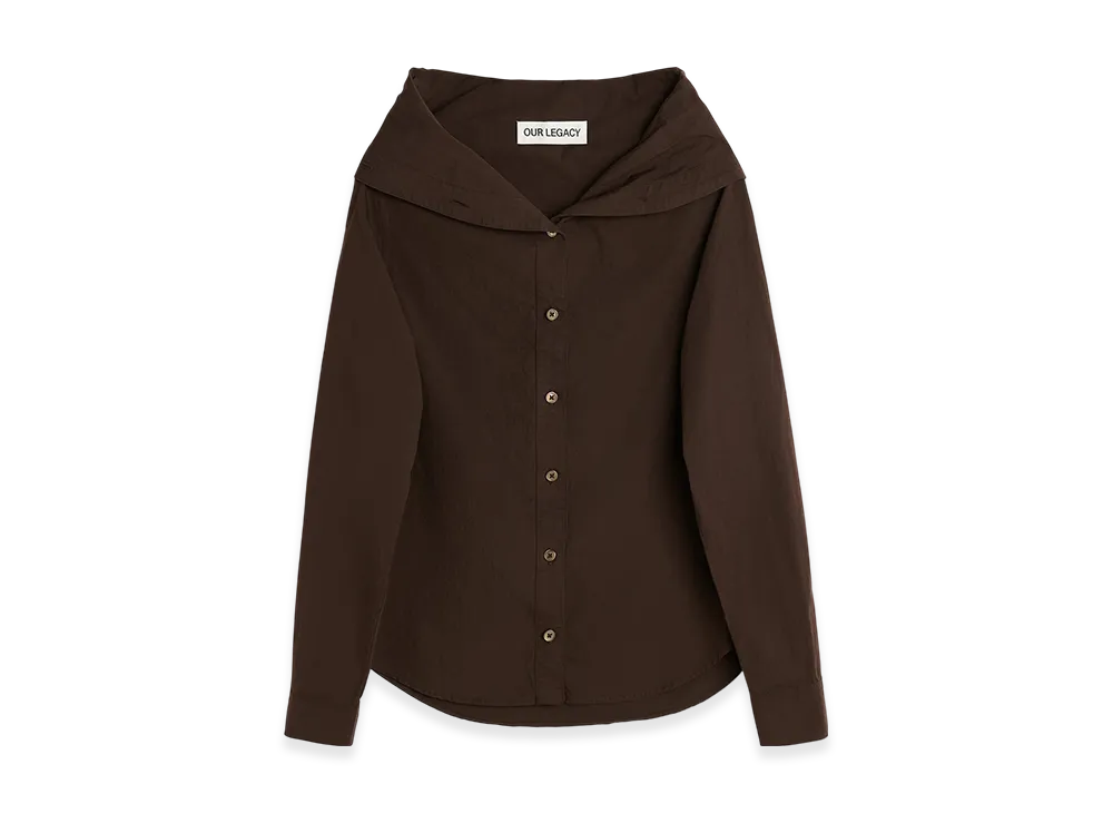 OUR LEGACY Women's Kaonashi Shirt "Hefty Brown Coarse Poplin"