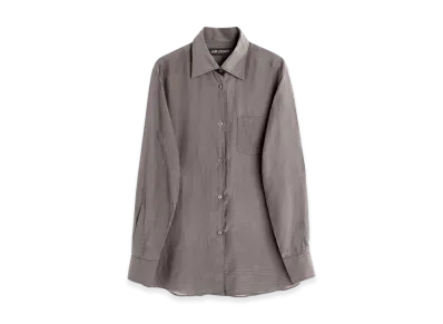 OUR LEGACY Women's Sincere Shirt "Charcoal Bordeaux Cotton Silk"
