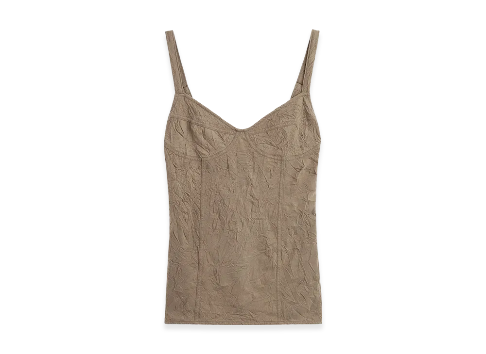 OUR LEGACY Women's Cami Tank "Olive Crinkle Jersey"