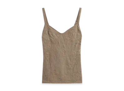 OUR LEGACY Women's Cami Tank "Olive Crinkle Jersey"