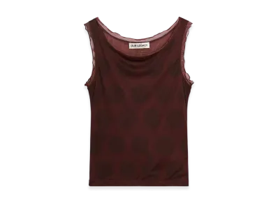 OUR LEGACY Women's Perfect Tank "Dotted Pink Print Mesh"
