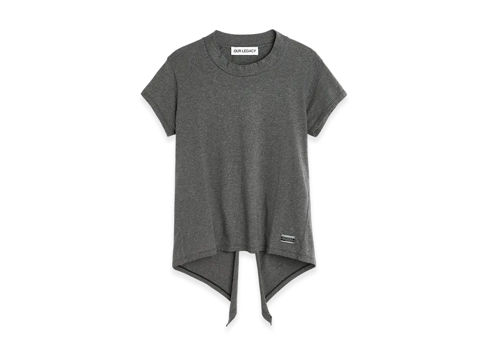OUR LEGACY Women's Life Vest T-Shirt "Dark Grey Melange Jersey"