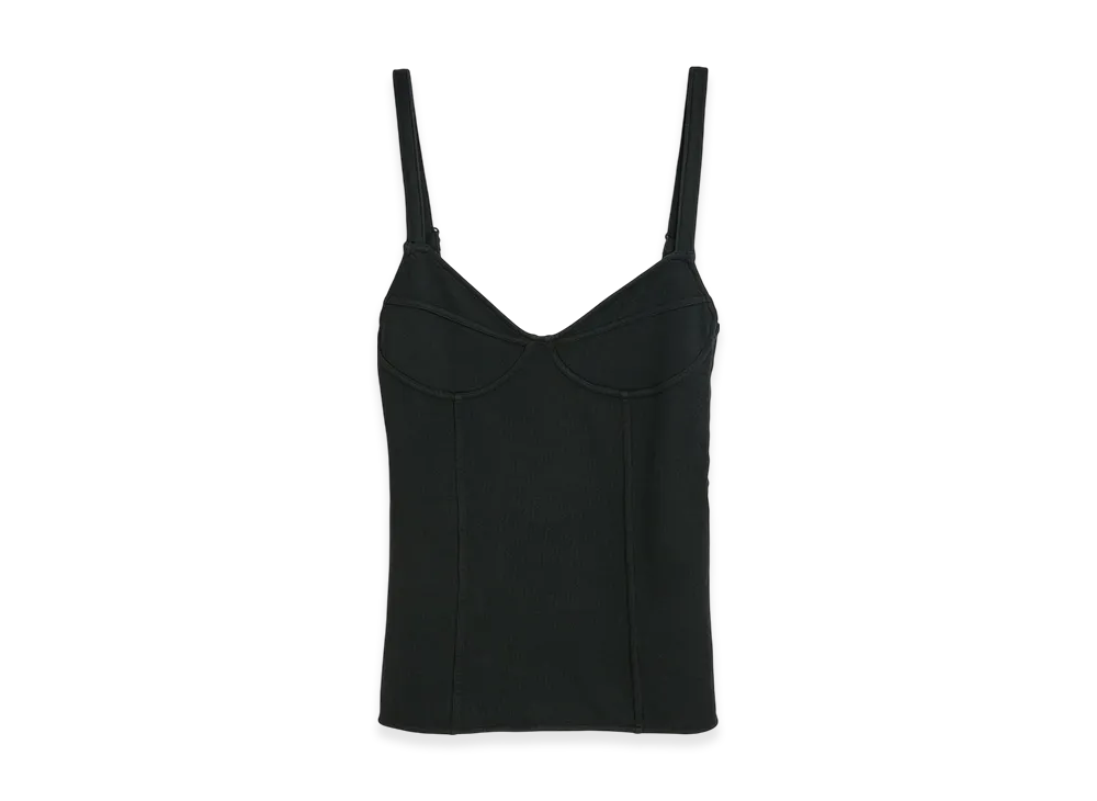OUR LEGACY Women's Cami Tank "Washed Black Athletic Rib"