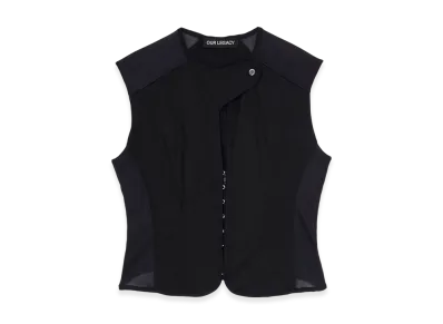 OUR LEGACY Women's Corset Vest "Black All Day Poplin"