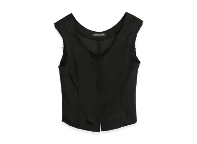 OUR LEGACY Women's Frail Vest "Noir Stripe Sheer Viscose Silk"
