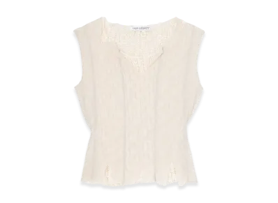 OUR LEGACY Women's Ragged Vest "Taupe Nylon Mesh"