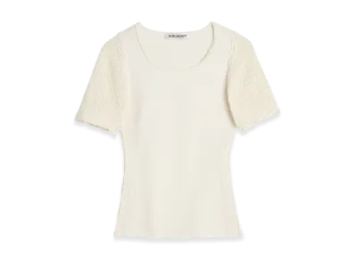 OUR LEGACY Women's Inverse Roundneck Shortsleeve "Bone Tech Cotton"