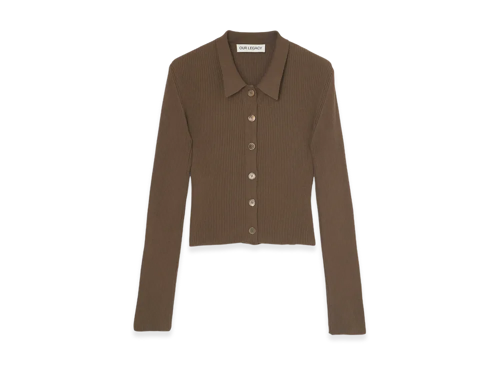 OUR LEGACY Women's Mazzy Polo "Tobacco Clean Cotton"