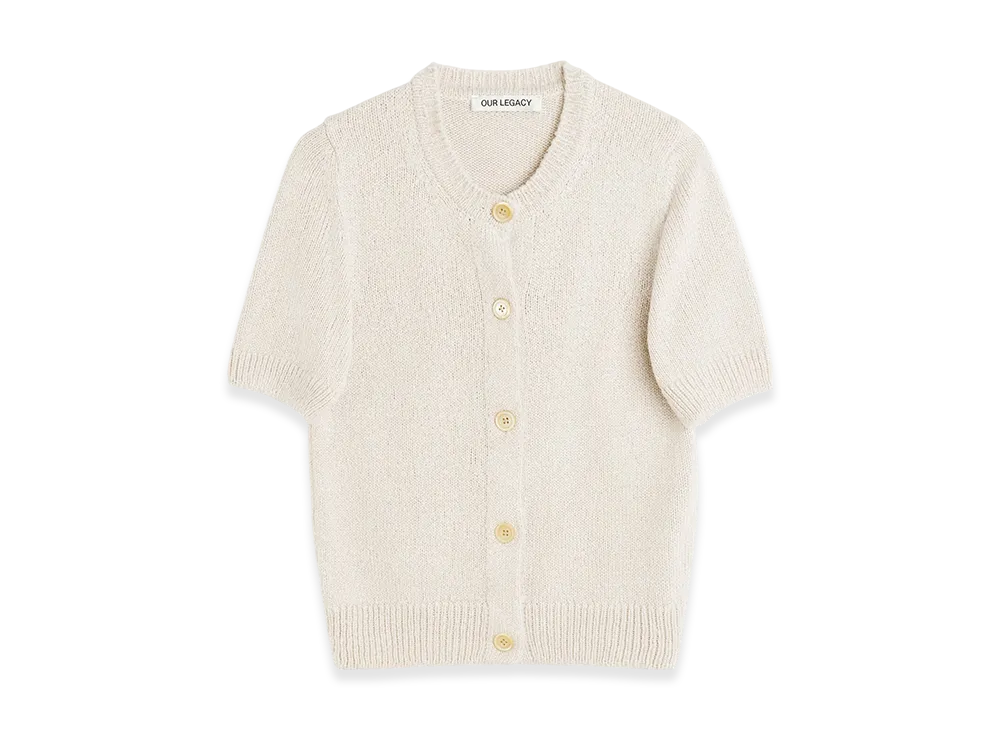 OUR LEGACY Women's Shrunken Cardigan "Oyster Cherub Silk"