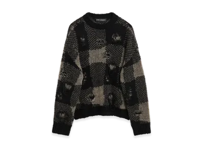 OUR LEGACY Women's Sonar Roundneck "Black Destructive Gingham"